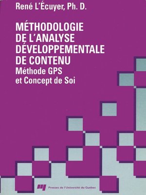 cover image of Méthodologie de l'analyse développementale de contenu